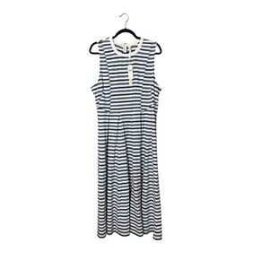 calvin klein dresses royal blue Anthropologie Maeve Antonia Chevron Striped Dress main image 0